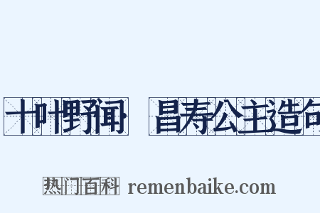 十叶野闻·昌寿公主造句是什么意思的图片